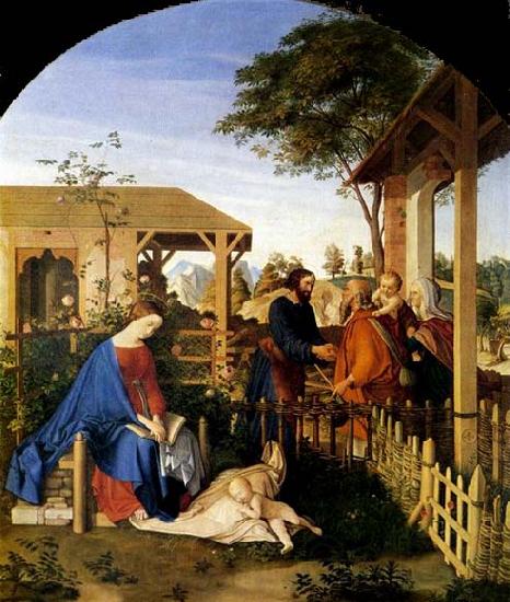 Julius Schnorr von Carolsfeld The Family of St John the Baptist Visiting the Family of Christ France oil painting art